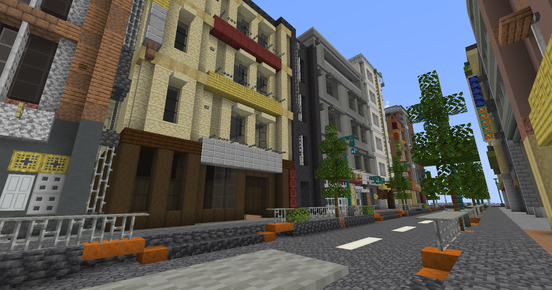 Minecraftの街並み制作イメージ